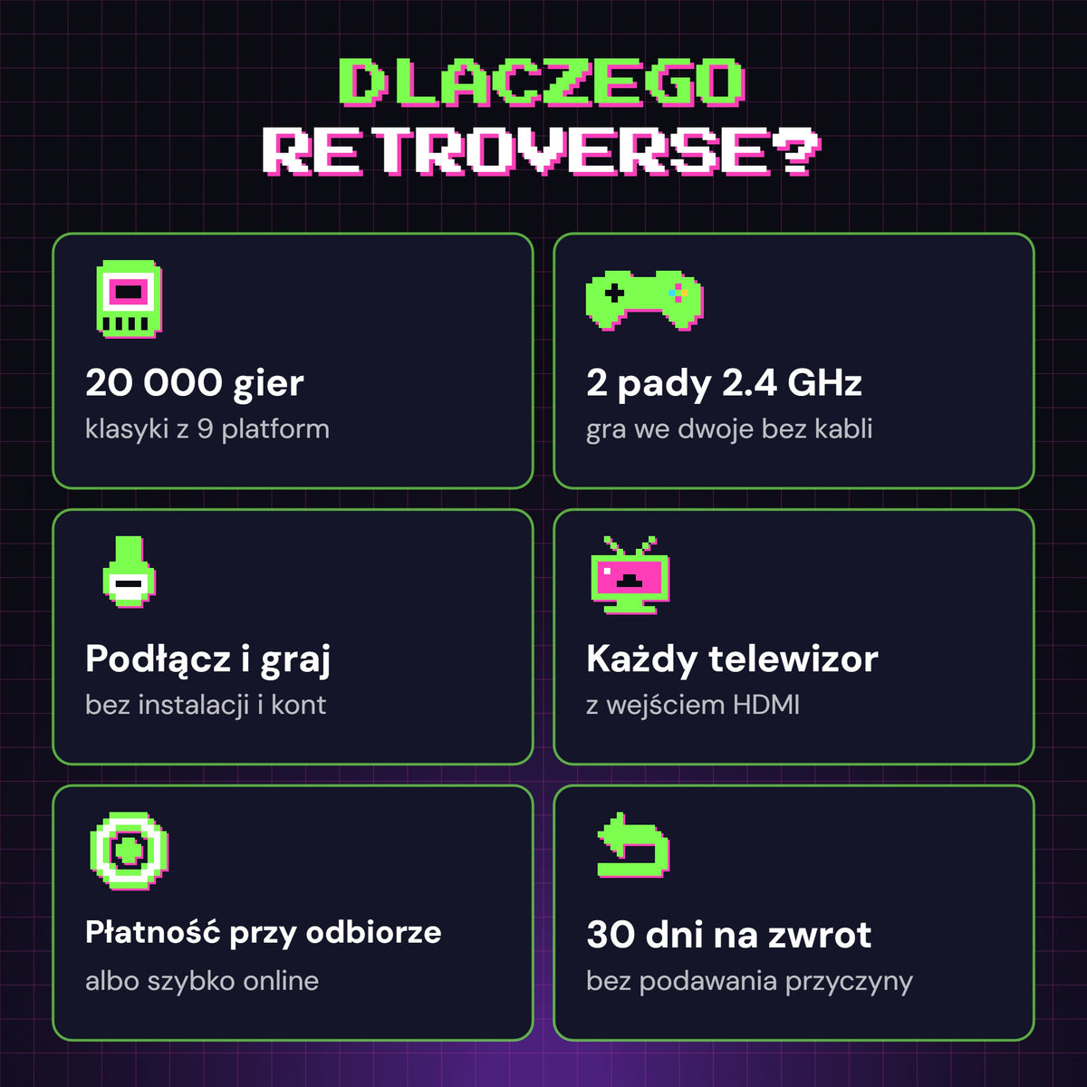 Zalety konsoli RetroVerse